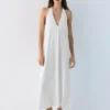 Abito midi con scollo all’americana Abito midi con scollo all’americana