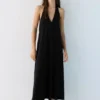Abito midi con scollo all’americana Abito midi con scollo all’americana