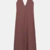 Abito midi con scollo all’americana Abito midi con scollo all’americana