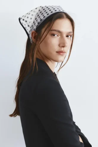 Bandana a pois semitrasparente