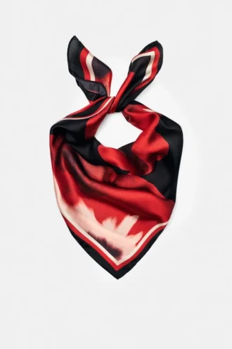 Bandana con stampa papaveri