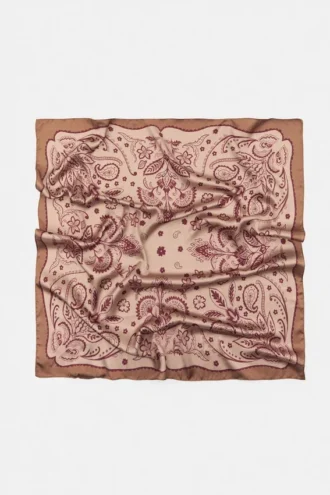 Bandana in raso con stampa floreale