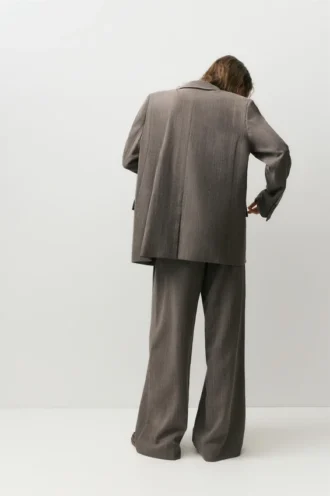 Blazer a righe doppiopetto