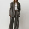 Blazer a righe doppiopetto