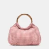 Borsa a mano con stampa a quadretti