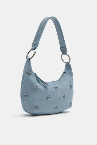 Borsa a tracolla con borchie