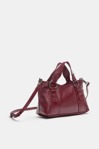 Borsa a tracolla con dettaglio ad anello