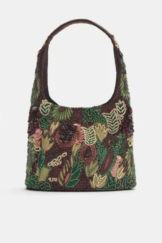 Borsa a tracolla con perline