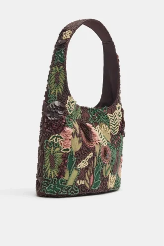 Borsa a tracolla con perline