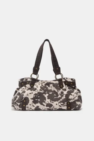 Borsa a tracolla con stampa mucca