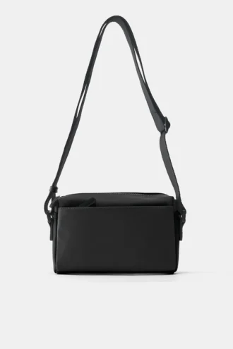 Borsa a tracolla in tessuto gommato