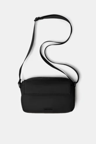 Borsa a tracolla in tessuto gommato