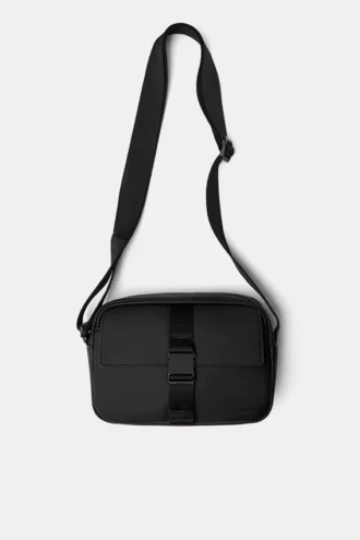 Borsa a tracolla in tessuto gommato