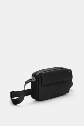 Borsa a tracolla in tessuto gommato