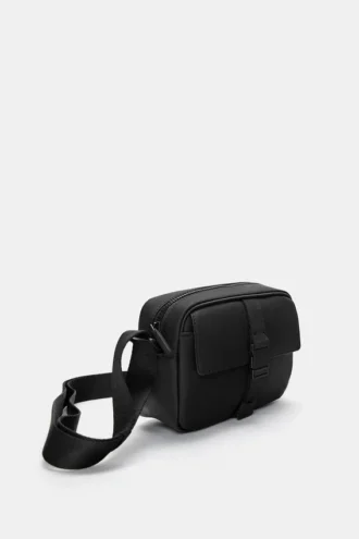 Borsa a tracolla in tessuto gommato
