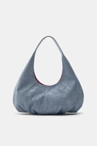 Borsa a tracolla testurizzata