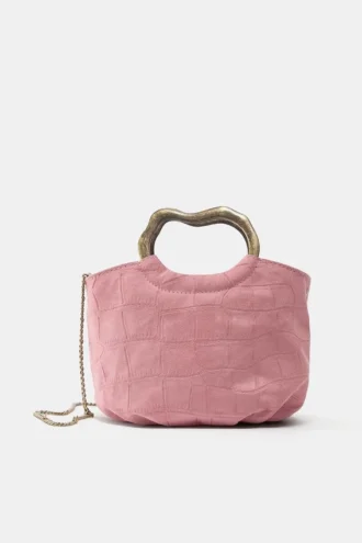 Borsa con manico in metallo