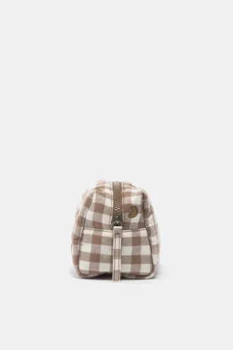 Borsa da toilette a quadretti
