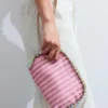 Borsa da toilette a righe Borsa da toilette a righe
