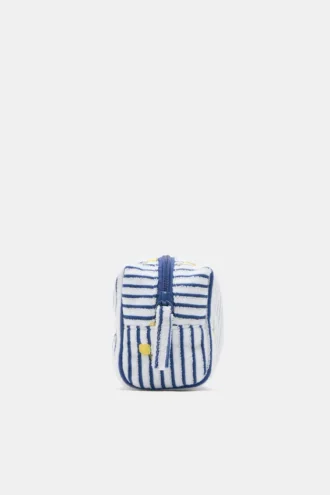 Borsa da toilette in spugna a righe