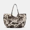 Borsa shopper con stampa mucca Borsa shopper con stampa mucca
