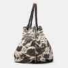 Borsa shopper con stampa mucca Borsa shopper con stampa mucca