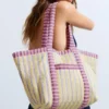 Borsa tote a righe Borsa tote a righe
