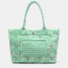 Borsa tote a righe effetto asciugamano Borsa tote a righe effetto asciugamano