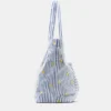 Borsa tote a righe effetto asciugamano Borsa tote a righe effetto asciugamano