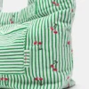 Borsa tote a righe effetto asciugamano Borsa tote a righe effetto asciugamano