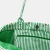 Borsa tote a righe effetto asciugamano Borsa tote a righe effetto asciugamano