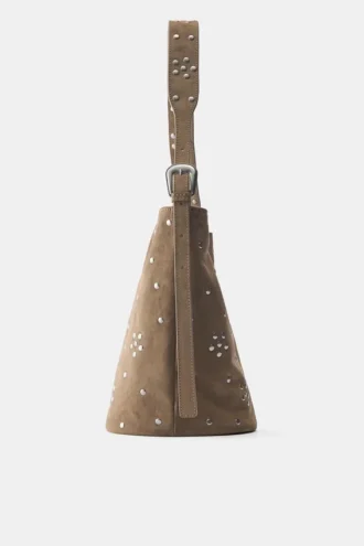 Borsa tote con borchie