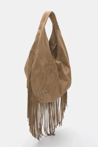 Borsa tote con frange