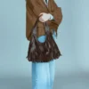Borsa tote con frange Borsa tote con frange