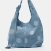 Borsa tote in denim a pois Borsa tote in denim a pois