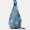 Borsa tote in denim a pois Borsa tote in denim a pois