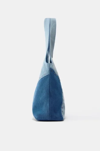 Borsa tote in denim patchwork