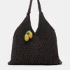 Borsa tote in macramè decorata Borsa tote in macramè decorata