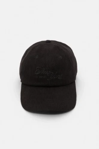 Cappellino in velluto a coste nero