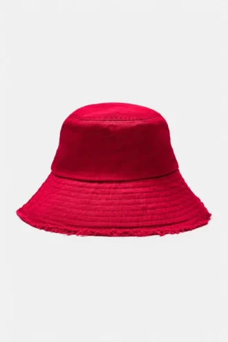 Cappello a secchiello con orlo sfrangiato