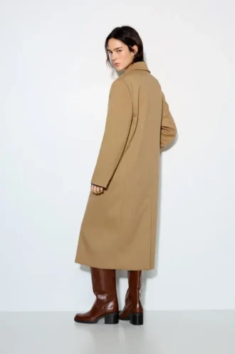 Cappotto lungo color cammello