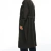 Cappotto lungo con cintura e texture in feltro Cappotto lungo con cintura e texture in feltro