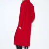 Cappotto lungo rosso morbido Cappotto lungo rosso morbido