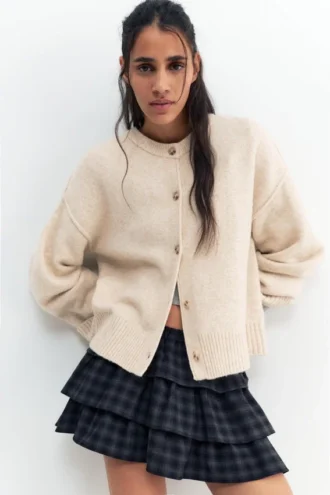 Cardigan in morbida maglia