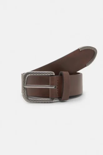 Cintura in ecopelle marrone