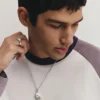 Confezione con collana e anello con pietra