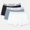 Confezione da 3 boxer con fascia in vita azzurra Confezione da 3 boxer con fascia in vita azzurra