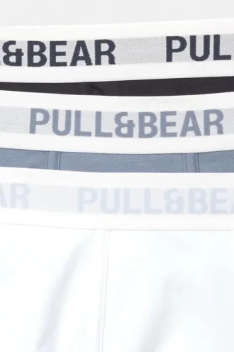 Confezione da 3 boxer con fascia in vita azzurra