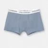 Confezione da 3 boxer con fascia in vita azzurra Confezione da 3 boxer con fascia in vita azzurra