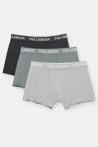 Confezione da 3 boxer grigi